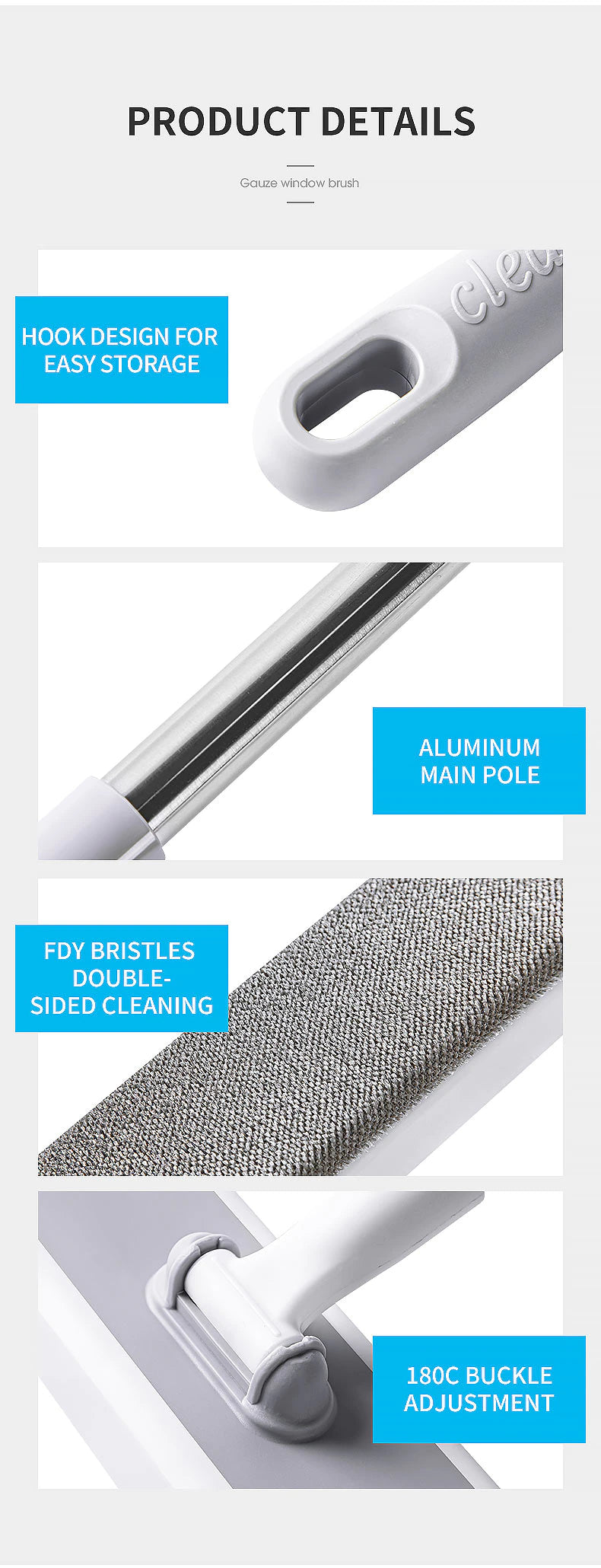 Eco-friendly Household Tools Window Screen Cleaning Brush
