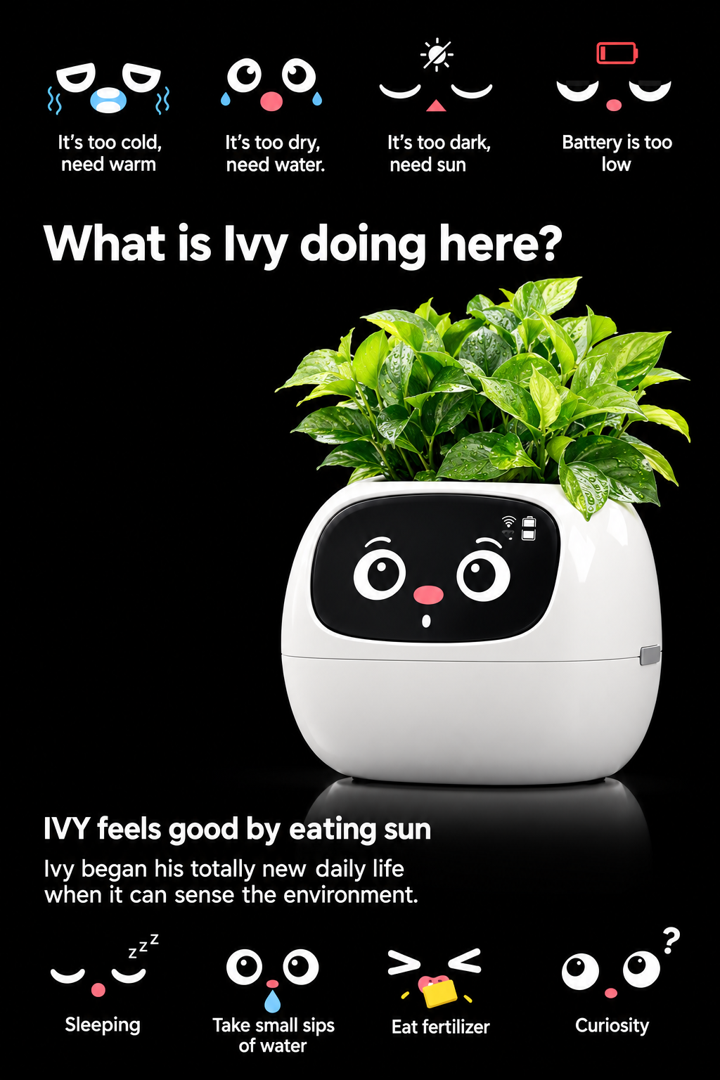 Smart Flowerpot With Multiple Expressions