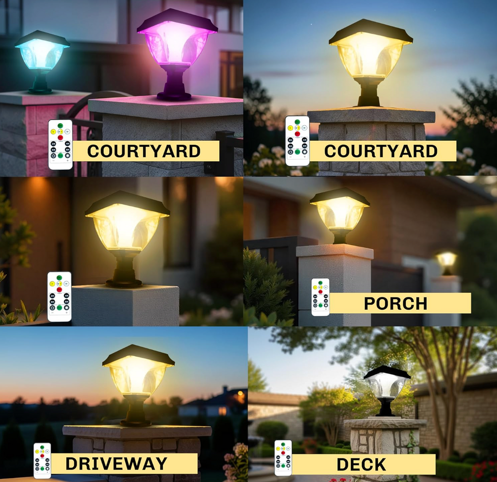 Solar Gate Light With Remote Control