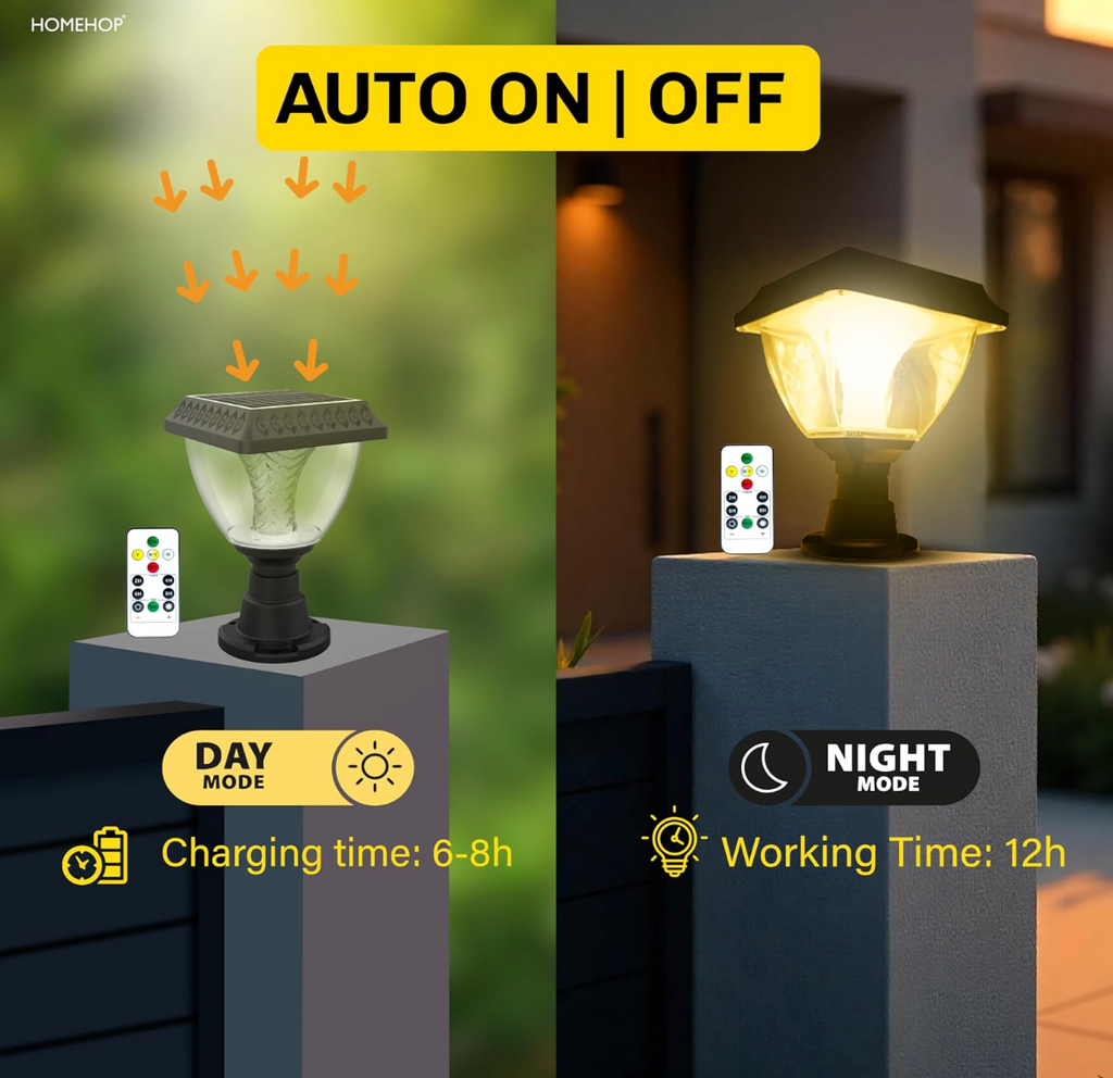 Solar Gate Light With Remote Control